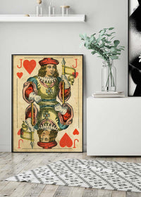 Vintage Playing Card Print - Jack of Hearts