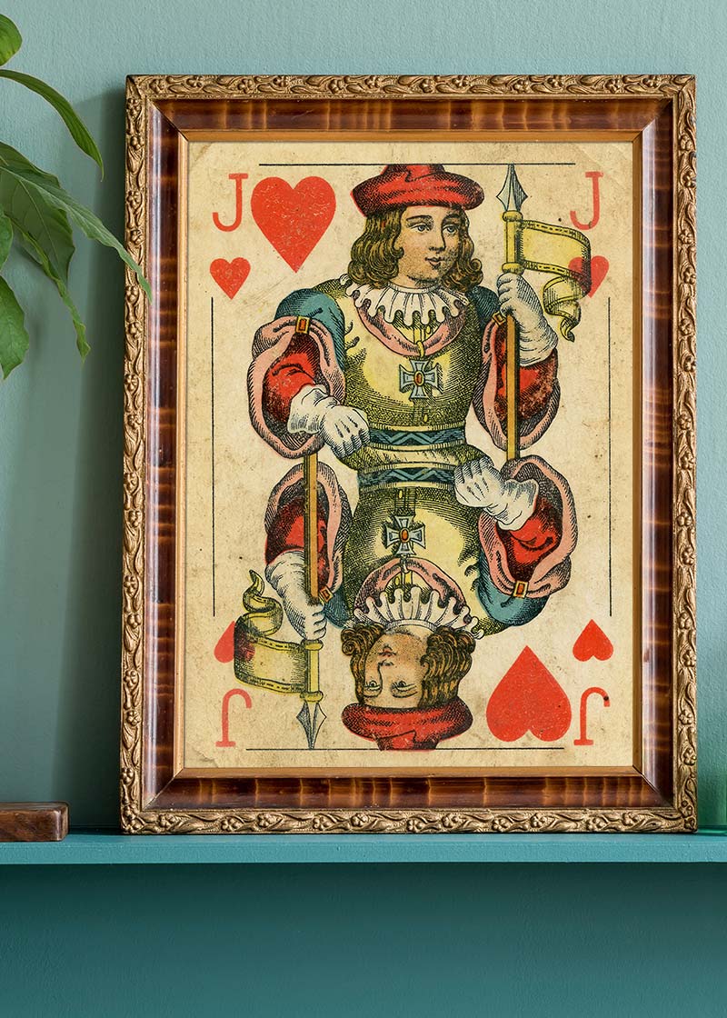 Vintage Playing Card Print - Jack of Hearts