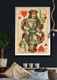 Vintage Playing Card Print - Jack of Hearts