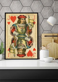Vintage Playing Card Print - Jack of Hearts