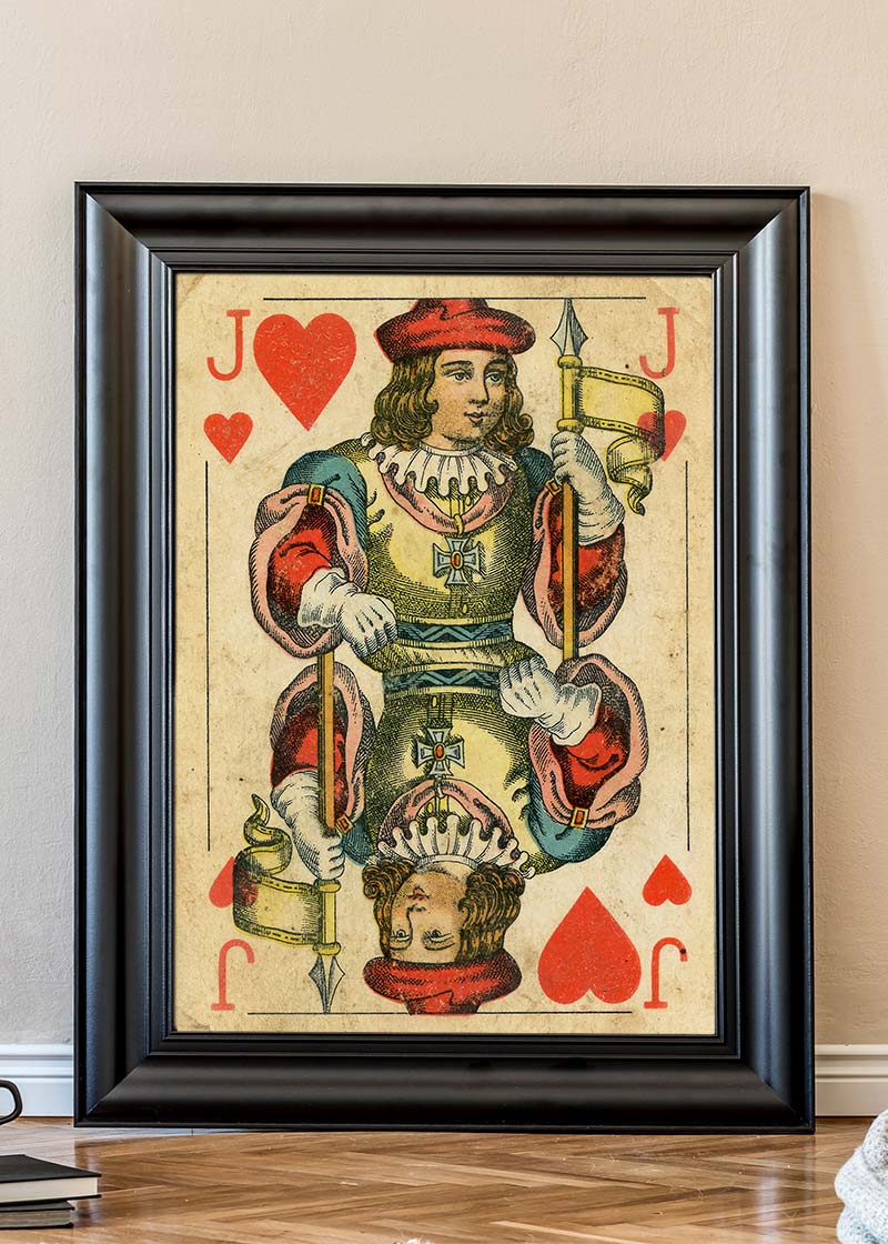 Vintage Playing Card Print - Jack of Hearts