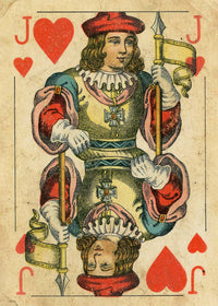 Vintage Playing Card Print - Jack of Hearts