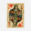 Vintage Playing Card Print - King of Hearts