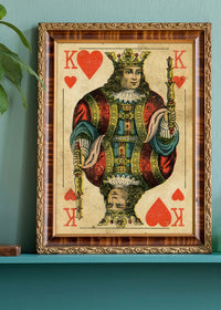 Vintage Playing Card Print - King of Hearts