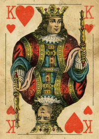 Vintage Playing Card Print - King of Hearts
