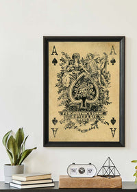 Vintage Playing Card Print - Ace of Spades