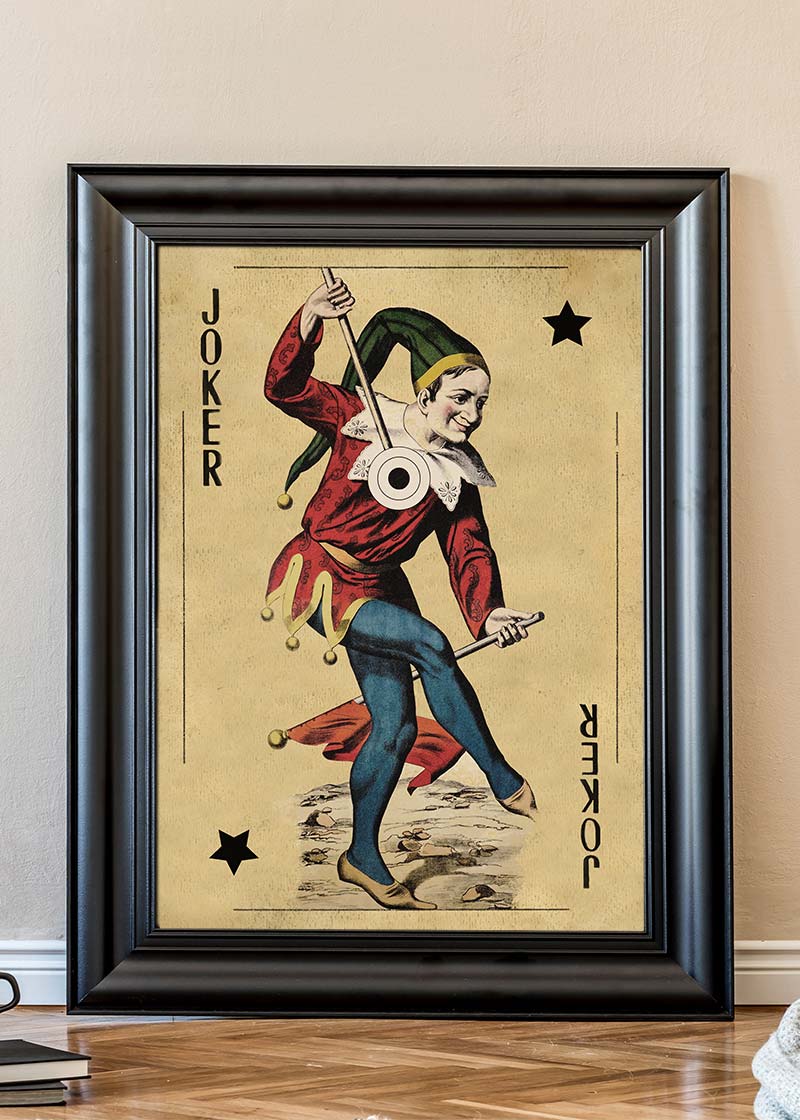Vintage Playing Card Print - Joker