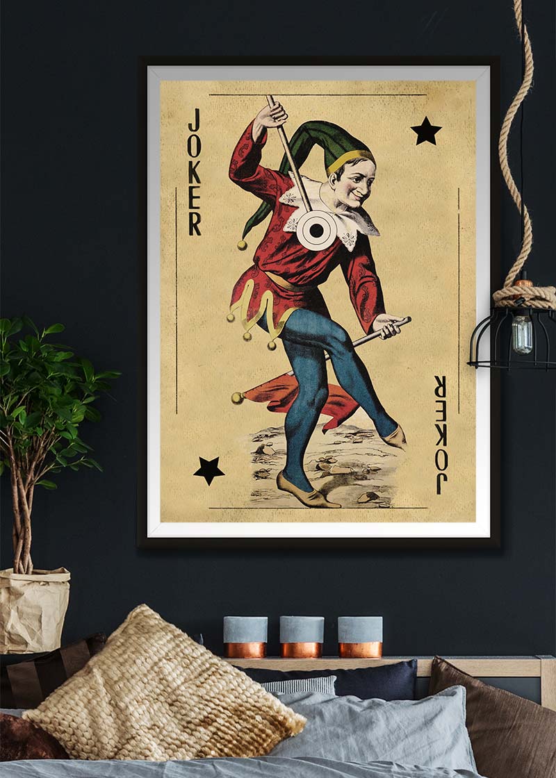 Vintage Playing Card Print - Joker