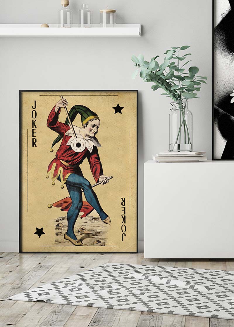 Vintage Playing Card Print - Joker