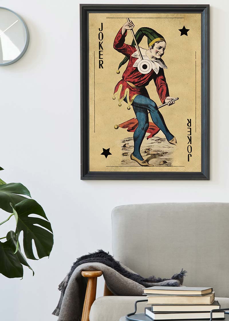 Vintage Playing Card Print - Joker