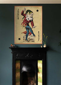Vintage Playing Card Print - Joker