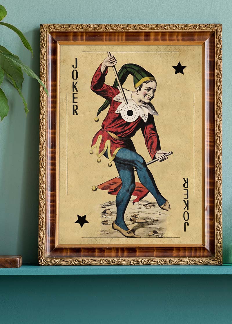 Vintage Playing Card Print - Joker