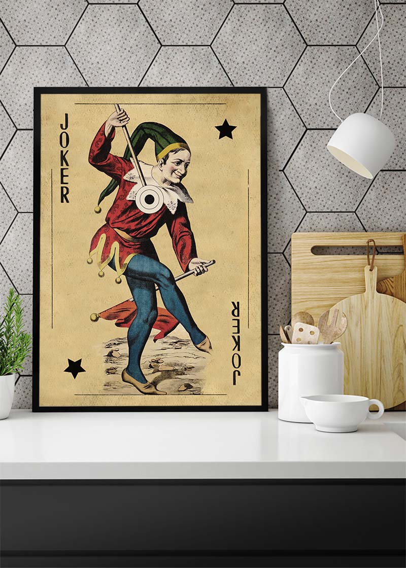 Vintage Playing Card Print - Joker