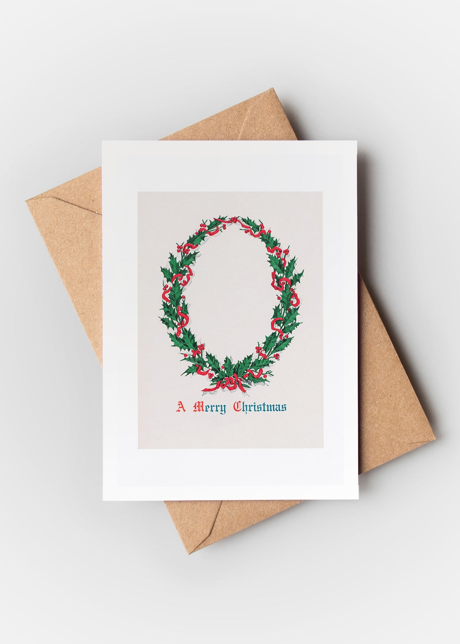 Vintage Merry Christmas A6 Christmas Greetings Card