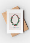 Vintage Merry Christmas A6 Christmas Greetings Card