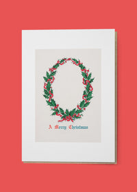 Vintage Merry Christmas A6 Christmas Greetings Card