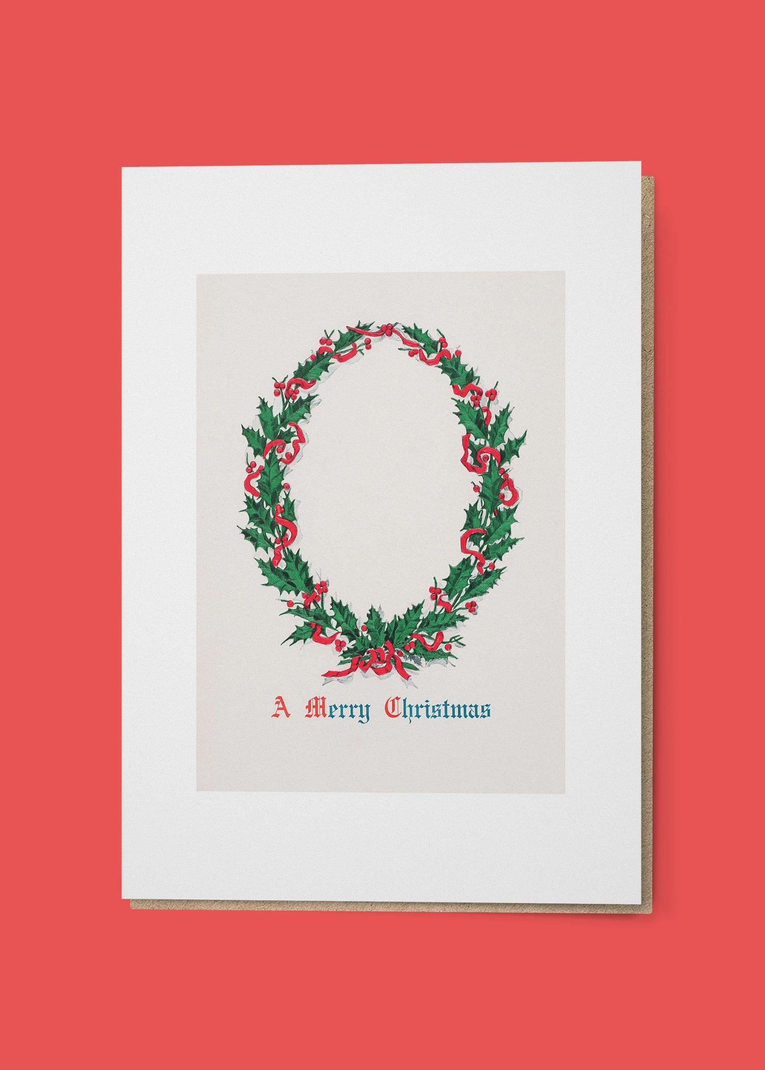 Vintage Merry Christmas A6 Christmas Greetings Card