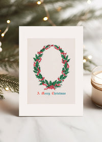 Vintage Merry Christmas A6 Christmas Greetings Card