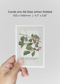 Vintage Holly A6 Christmas Greetings Card