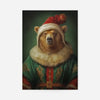 Christmas Bear Animal Portrait Print