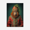 Christmas Orangutan Animal Portrait Print