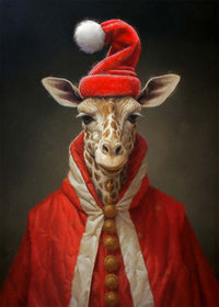 Christmas Card 6 Pack #3 (Panther, Giraffe, Fox, Lady Deer, Rat, Bull)