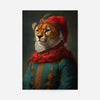 Christmas Cheetah Animal Portrait Print