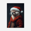 Christmas Otter Animal Portrait Print