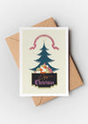 Enjoy Christmas Vintage Graphic Design Christmas Card