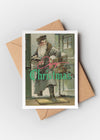 Enjoy Christmas Vintage Santa Greetings Card