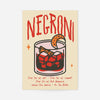 Cocktail Recipe Poster Print - Negroni