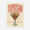 Cocktail Recipe Poster Print - Espresso Martini