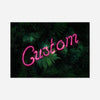 Custom Script Neon Sign Leaves Landscape Print