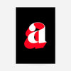 Single Serif Letter Print Black + Red