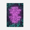 Pink Neon Centered Leaves Print