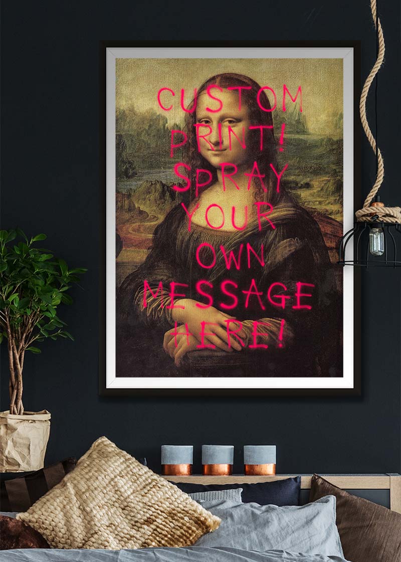 Custom Spraypaint Print - Mona Lisa Portrait