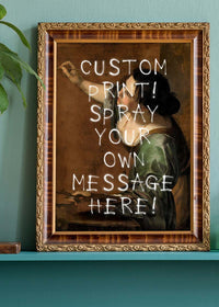 Custom Spraypaint Print - Self-Portrait as the Allegory of Painting
