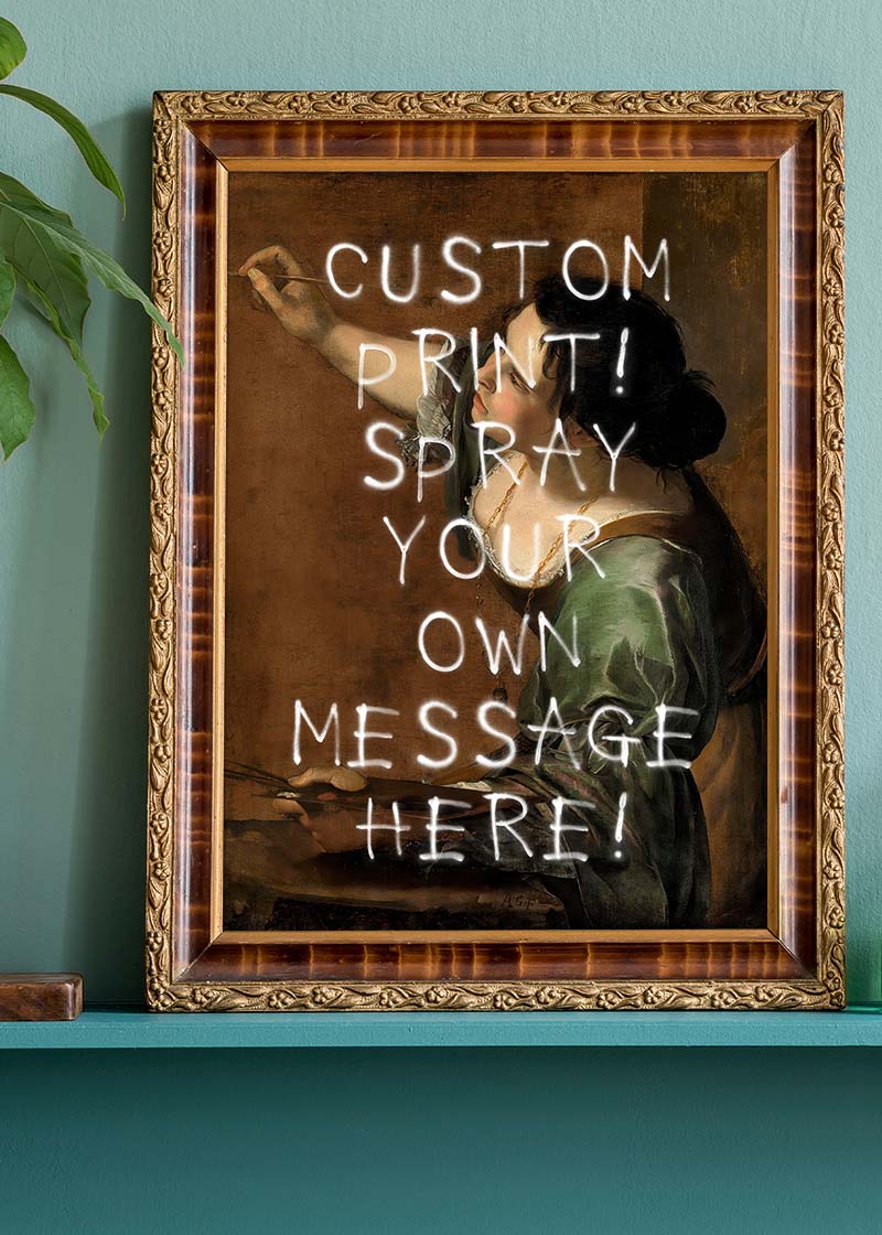 Custom Spraypaint Print - Self-Portrait as the Allegory of Painting