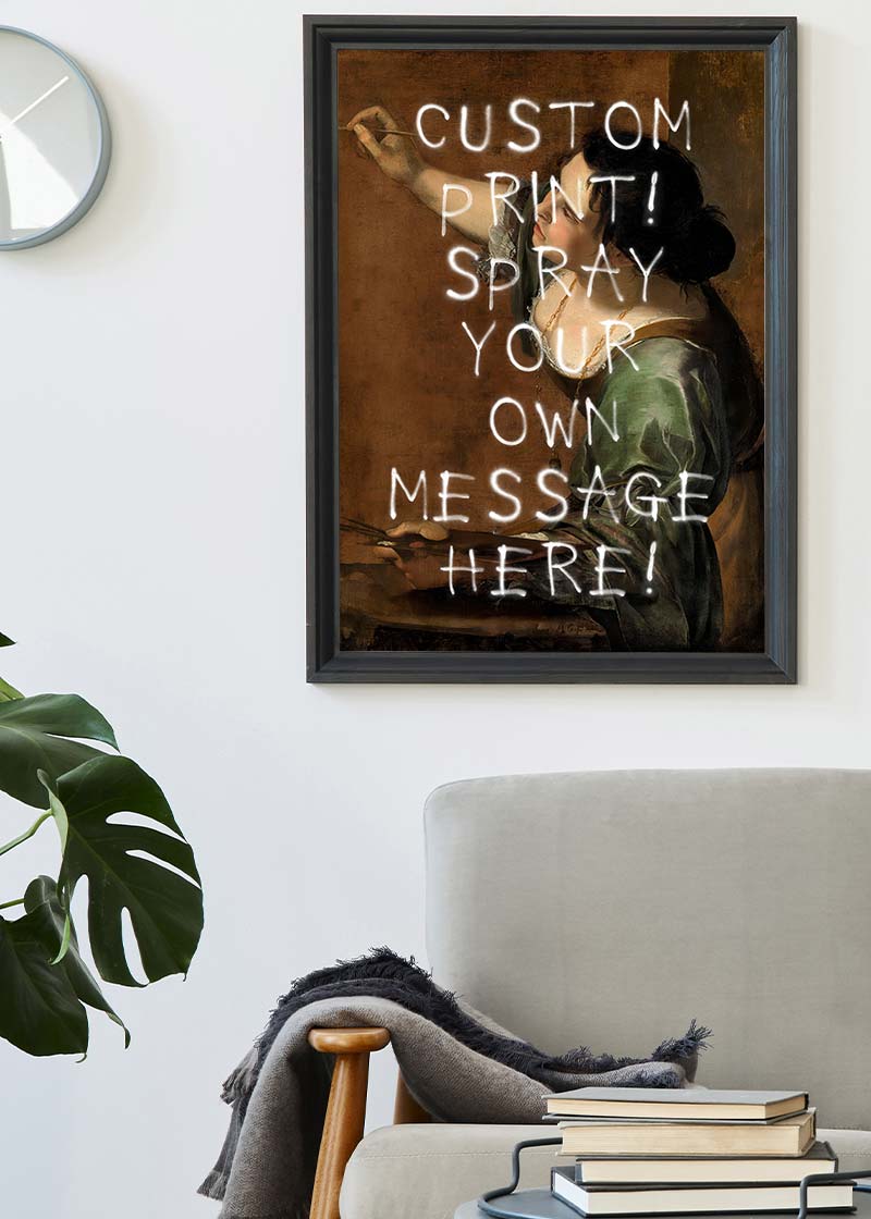 Custom Spraypaint Print - Self-Portrait as the Allegory of Painting