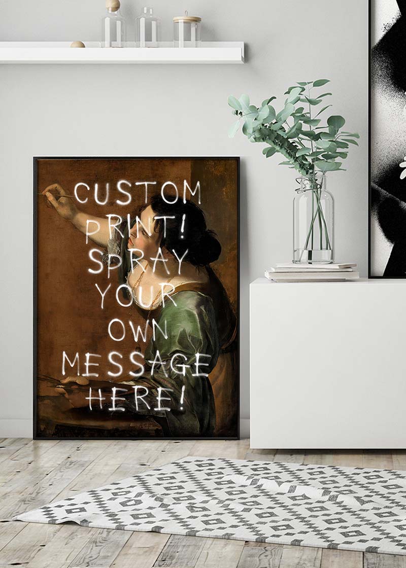 Custom Spraypaint Print - Self-Portrait as the Allegory of Painting