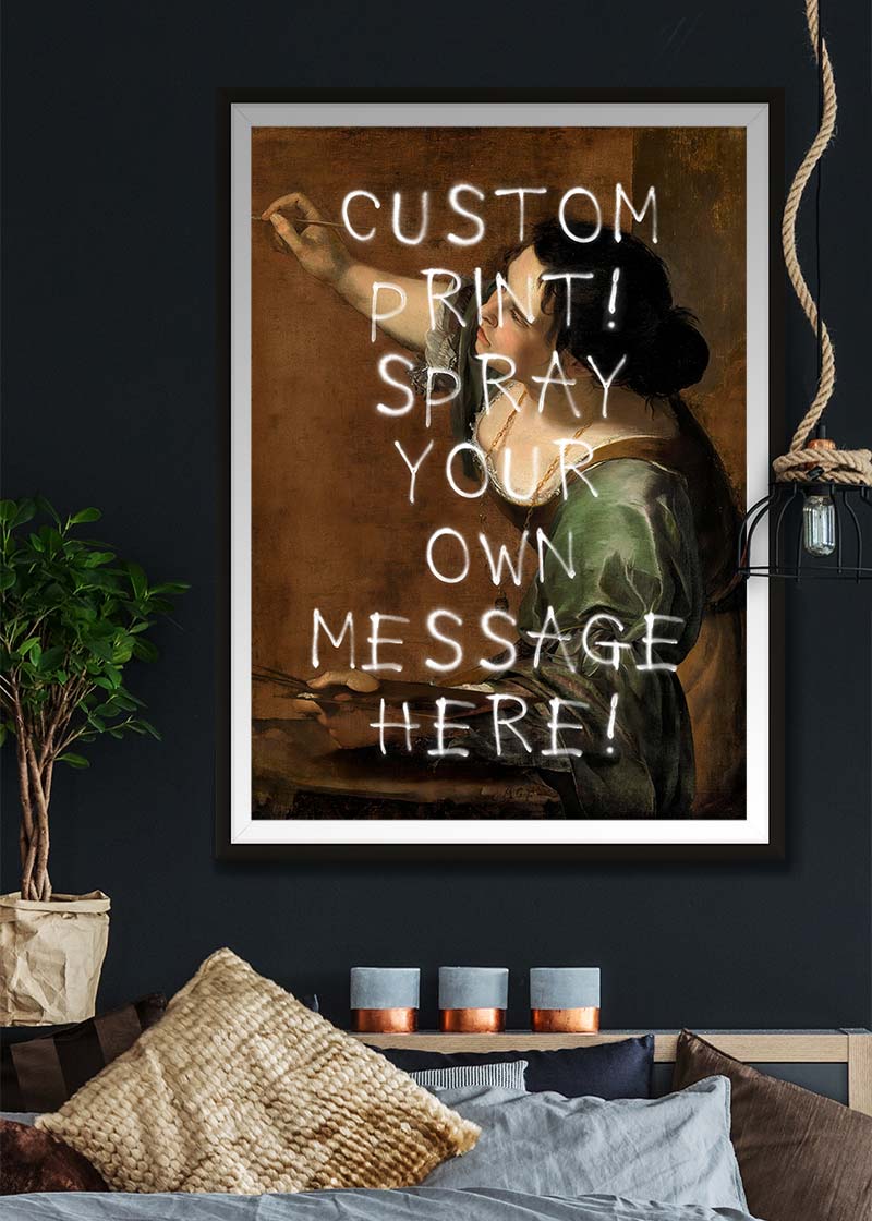 Custom Spraypaint Print - Self-Portrait as the Allegory of Painting