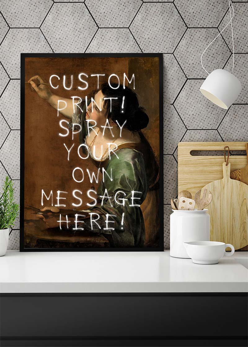 Custom Spraypaint Print - Self-Portrait as the Allegory of Painting