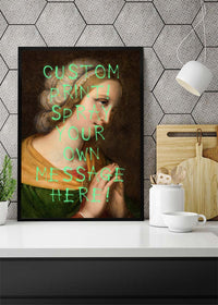 Custom Spraypaint Print - Portrait Of a Praying Woman