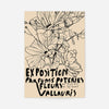 Van Gogh Exposition Floral Line Art Print