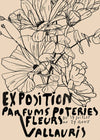 Van Gogh Exposition Floral Line Art Print Free Gift!