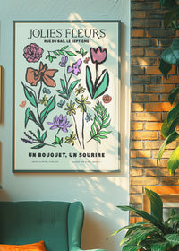 Beautiful Flowers Ink Drawing 1 Print