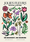 Beautiful Flowers Ink Drawing 1 Print
