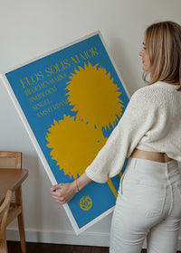 Flos Solis maior Sunflower Flower Market print