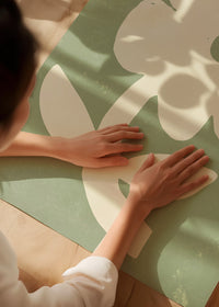 Simple Flower Green Paint Print
