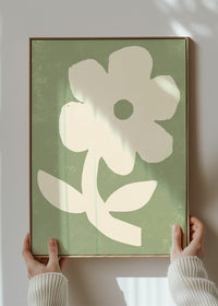 Simple Flower Green Paint Print